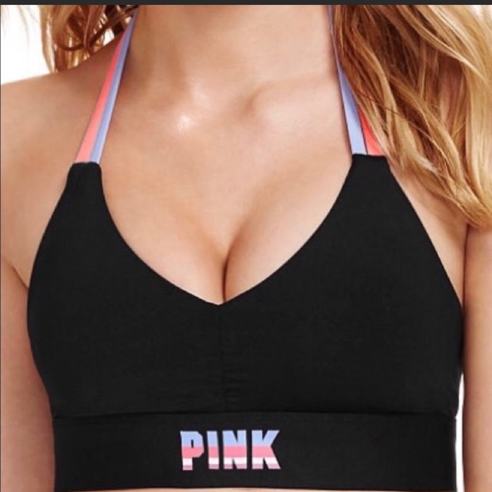 PINK Halter Bralette Sz L
